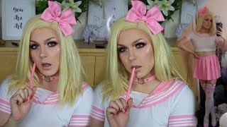 Sexy School Girl ??? Halloween Drag / Crossdresser Full Body Transformation
