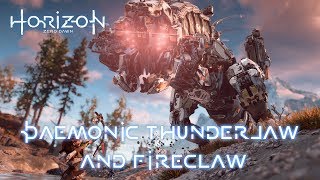 Horizon Zero Dawn Daemonic Thunderjaw and Fireclaw