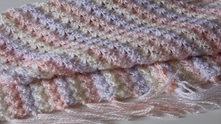 ДЕТСКИЙ ПЛЕД ОЧЕНЬ ЛЕГКИЙ И КРАСИВЫЙ УЗОР №!1 МАСТЕР -КЛАСС