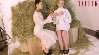 Александра Бортич и Любовь Аксенова в съемке Tatler