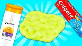 3 Слайма без клея | Лизуны из шампуня зубной пасты | Проверка Слаймов от подписчиков