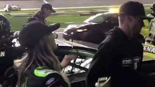 Hailie Deegan celebrates finishing 2nd in Lucas Oil 200 with her family 2020