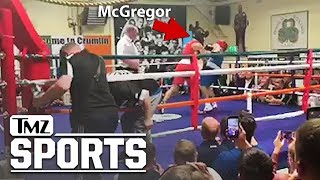 McGregor Takes A Cheap Shot In Dublin Boxing Match | TMZ Sports