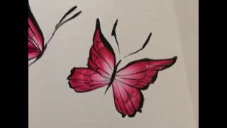 Quick one stroke butterflies