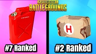 EVERY ITEM IN PUBG RANKED FROM WORST TO BEST! - PlayerUnknownsBattlegrounds