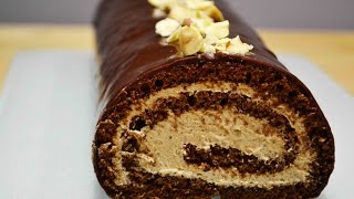 Шоколадный РУЛЕТ с Шоколадным ЗАВАРНЫМ КРЕМОМ |  Безумно Вкусный!  | Sponge roll