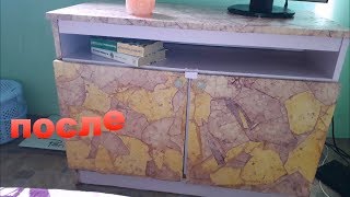 Хотела выбросить старый советский шкафчик,но передумала,и вот что из  этого вышло.