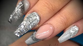 Acrylic nails - grey design set