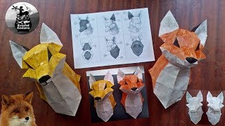 Голова лисы Papercraft