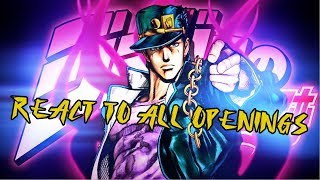 We React To ALL JoJo's Bizarre Adventure Openings (2019)