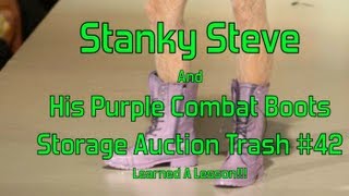 Stanky Steve And His Purple Combat Boots Storage Auction Trash - Glendon007