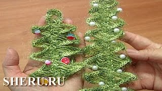 Hairpin Christmas Tree  Lace  Урок 4 часть 1 из 2 Новогодняя ёлочка