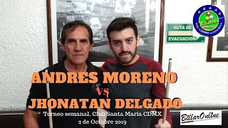 Andres Moreno vs Jhonatan Delgado Club Billarama CDMX