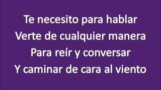 te necesito para hablar salsa letra