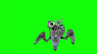 Green Screen Sci fi Robot Guards / Future Robot Guard / Sentry 2
