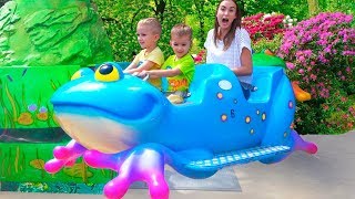 Best Outdoor Playgrounds for kids Amusement park Funny playtime with Vlad Family
