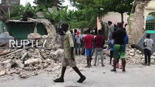 Haiti: Les Cayes locals sleep in open following devastating earthquake that killed hundreds