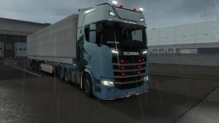 Eurotrucks 2 Scania NextGen RusMap (WinterMod) S.Peterburg Vitebsk Летим зимой по приборам