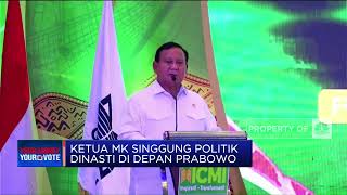 Ketua MK Singgung Politik Dinasti Di Depan Prabowo