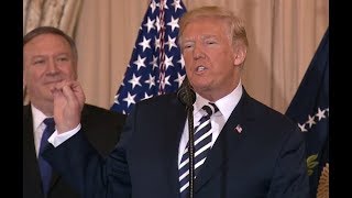 President Donald Trump Gives VITAL Speech at the State Department with Mike Pompeo