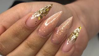 how to shape stiletto  nails ! watch me work
