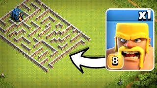 ONE TROOP vs TH12 IMPOSSIBLE MAZE BASE! - Clash Of Clans