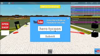 Super Hero Tycoon code 2018