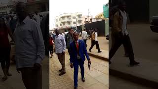 Lady subjected to 'Naked Walk' punishment for shoplifting in Fresco Supermarket western Uganda.