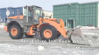 Cleaning Slush in Greenland