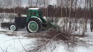 КУСТОРЕЗ К-1.7 НА ТРАКТОР Т-40/ WWW.KUSTOREZ.COM (работа на холостых оборотах)