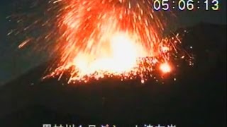 3 Eruptions @ Sakurajima Volcano Japan 03-22-2014