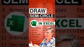Excel - Draw a Semi-Circle #shorts