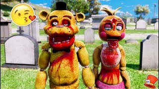 ZOMBIE ANIMATRONIC FIRST DATE! ZOMBIE FREDDY & ZOMBIE CHICA! (GTA 5 Mods FNAF RedHatter)
