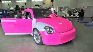 Timelapse: Custom Pink wrap of VW Beetle @ Pacific Volkswagen now for sale