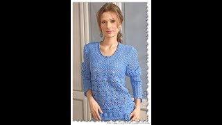 Голубая Кофточка Крючком - 2019 / Blue Blouse Crochet / Blaue Bluse Haken