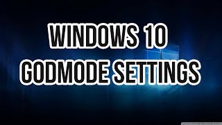 Windows 10 GodMode Settings | Windows Hidden Feature 2019 - TrickyTorials