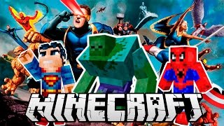 ВСЕ СУПЕР ГЕРОИ В МАЙНКРАФТЕ | БЕЗ МОДОВ | УГАДАЙ СУПЕР ГЕРОЕВ В MINECRAFT