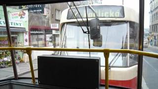 Praha: inside Tatra T3 tram no. 8308