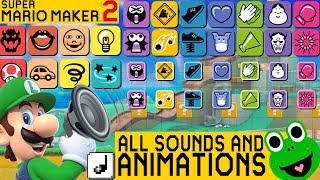 ALL NEW ANIMATIONS AND SOUND EFFECTS IN SUPER MARIO MAKER 2 (+ 3D World Theme)