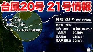 台風20号 21号情報　日本への影響なし