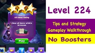 Bejeweled Stars Level 224 Tips and Strategy Gameplay Walkthrough No Boosters