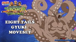 Eight Tails (Hachibi) Gyuki COMPLETE Moveset - Naruto Shippuden Ultimate Ninja Storm Revolution