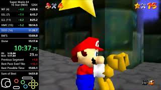 Super Mario 64 - 16 star speedrun 15:17.216 [PB] Live Stream
