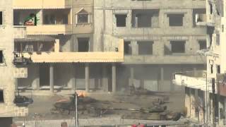Сирия, танк Т-72 пожар БК