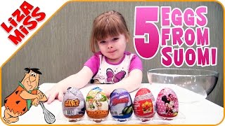 Флинстоны, Звездные войны и другие яички из Финляндии. 5 eggs with surprises from Finland
