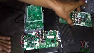UNBOXING MOTHERBOARD TV LED AND TES