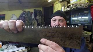 Ножовка из старой двуручной пилы. Супер пила!  Hacksaws from an old two-handed saw. Super Saw!