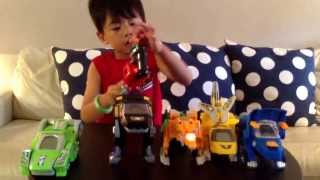 Switch and go Dino's . Koa's new toy obsession .