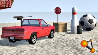 BeamNG Drive Shooting Props With Machine Gun #1