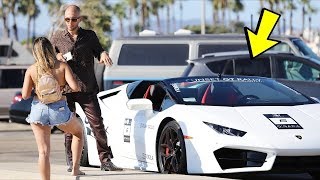 Lamborghini Gold Digger Prank 2018